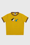 YANYAN KNITS Fall/Winter 2025 Collection: Goose-themed T-shirt/Skirt Set (YYK-YYW25-1391-HUANG T-shirt)